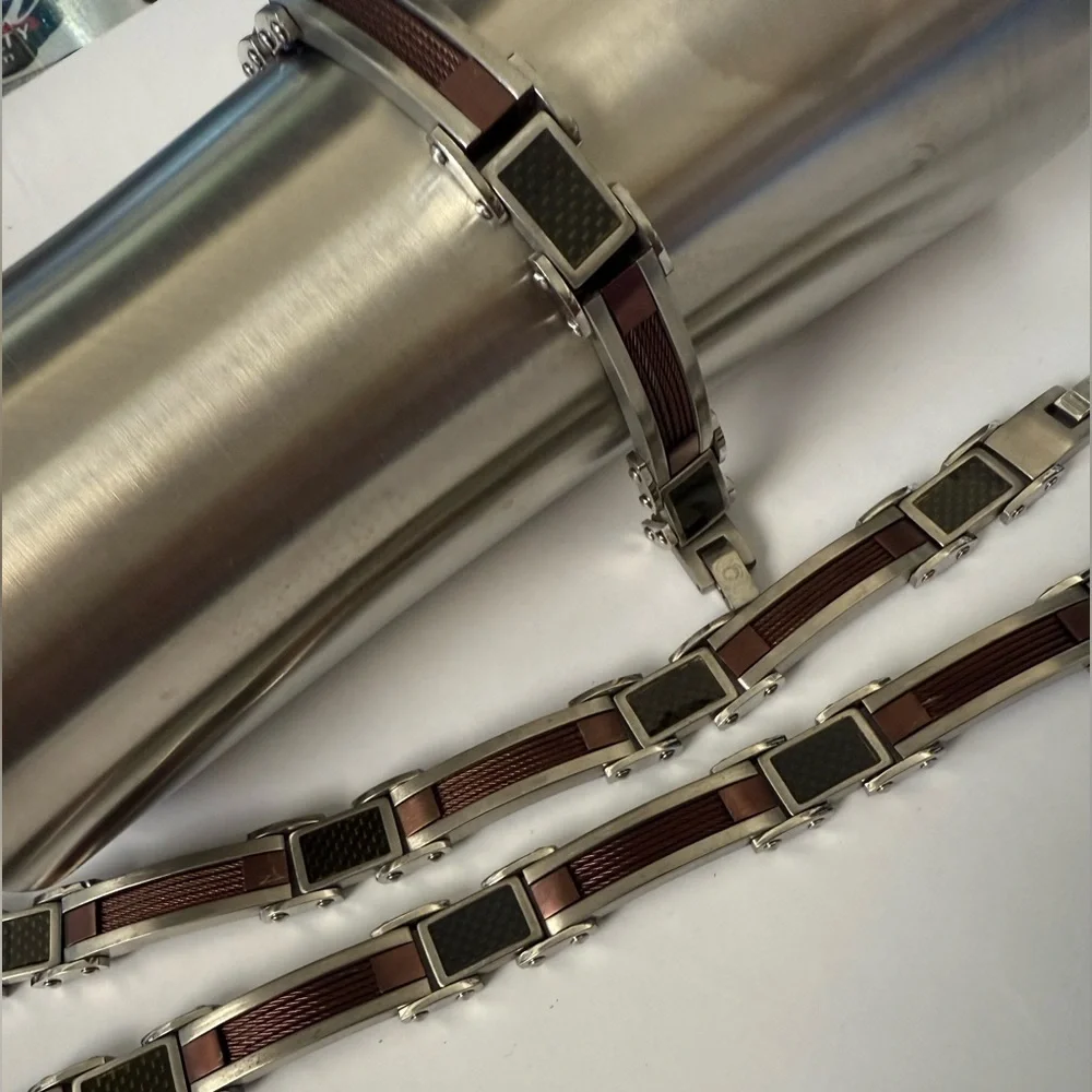 Men's 8 3/4in Stainless Steel Bracelet (1)